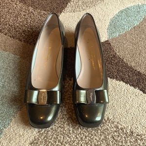 Ferragamo green flats